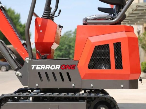 TYPHON TERROR ONE STORM Mini Excavator – 1 Ton Trench Digger with Canopy, Hydraulic Thumb Clip, Hydraulic Oil Cooler, 13.5hp B&S Engine USA - Image 2