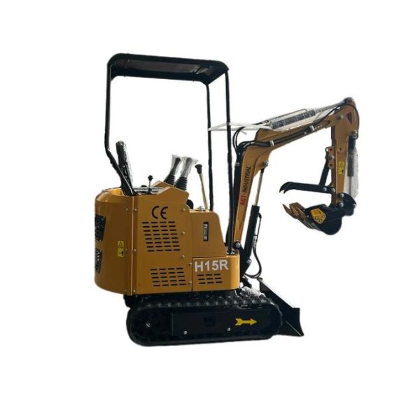 AGT 2025 Latest model H15R 1.5 Ton 13.5HP Mini & Small Excavator, With Pilot System Gasoline Yellow Design For Sale| AGT-H15R - Image 2