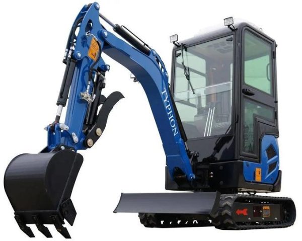 2025 4000 lb TYPHON TERROR XVII Cabin Mini Excavator Rubber Track with Kubota D902 Diesel Engine - Image 2