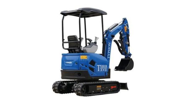 2025 3800 lb TYPHON TERROR XVII Mini Excavator Rubber Track with Kubota D902 Diesel Engine - Image 3