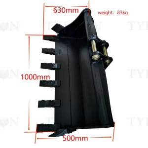 2ton Excavator Attachment 1000mm Rock Bucket Heavy Duty Trenching Bucket 39 inch