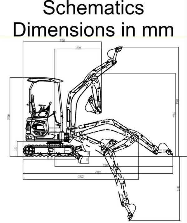 TYPHON 18 FLEX PRO 1.8 Ton Mini Excavator USA with 12 attachments - Image 8