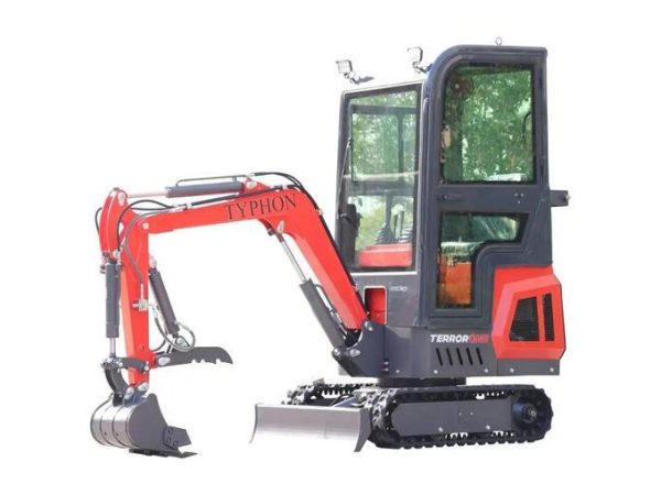 TYPHON TERROR ONE Mini Excavator – 1.1 Ton Trench Digger with Cabin, Hydraulic Thumb Clip, Hydraulic Oil Cooler, 13.5hp B&S Engine USA - Image 4