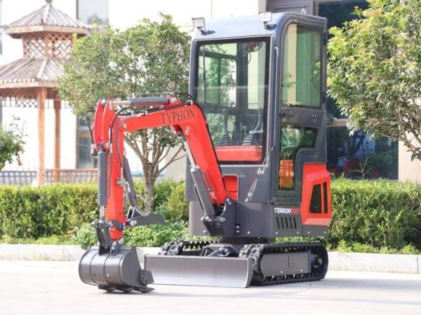 TYPHON TERROR ONE Mini Excavator – 1.1 Ton Trench Digger with Cabin, Hydraulic Thumb Clip, Hydraulic Oil Cooler, 13.5hp B&S Engine USA - Image 5