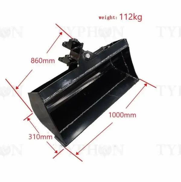 Excavator Attachment Tilt Bucket 39″ Hydraulic Tilting Bucket 1000mm Heavy Duty