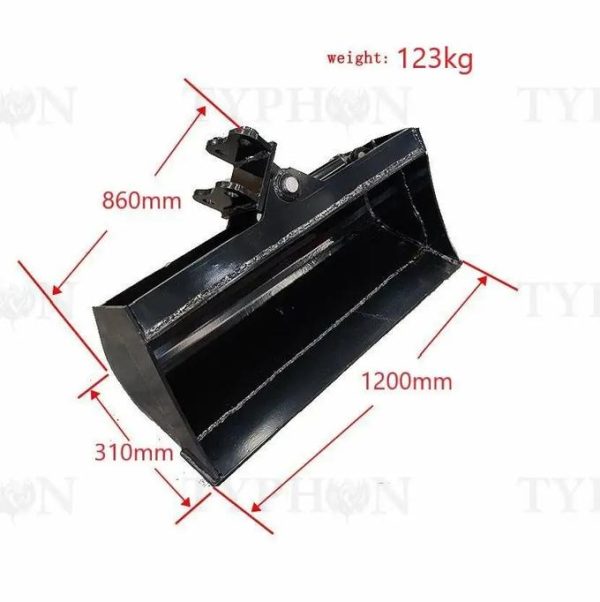 Excavator Attachment Tilt Bucket 47″ Hydraulic Tilting Bucket 1200mm Heavy Duty