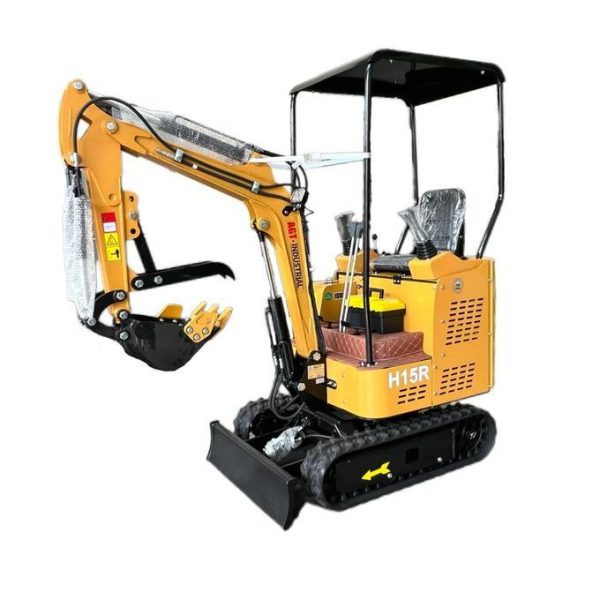 AGT 2025 Latest model H15R 1.5 Ton 13.5HP Mini & Small Excavator, With Pilot System Gasoline Yellow Design For Sale| AGT-H15R - Image 11